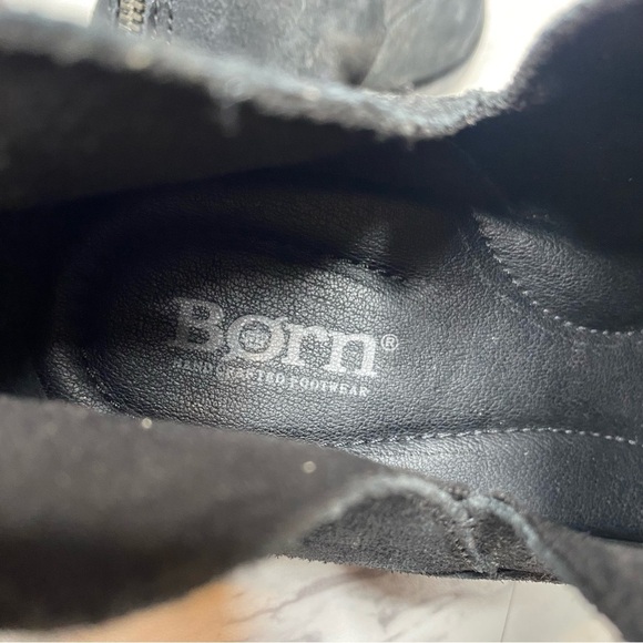 Born Beth Black Distressed Suede Bootie 8 1/2 M - Picture 12 of 14